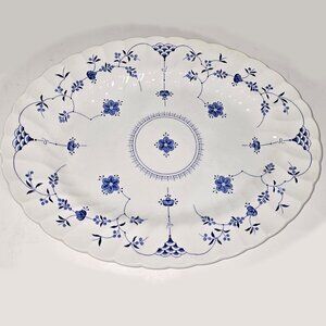 VTG Yorktown 12" Serving Platter Stafforshire Salem English China Blue White